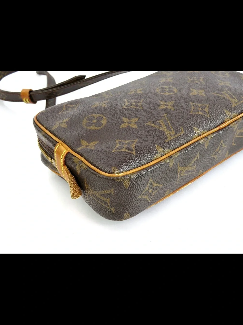 Louis Vuitton Monogram Canvas Crossbody with Tan Leather Trim
